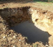 Emplacement ou sera enterré la cuve