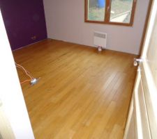 Réalisation parquet chambre du bas