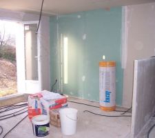 Rectification du mur du salon