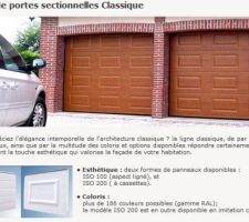 Modèle porte de garage en couleur Gris anthracite RAL 7013