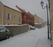 La rue sous la neige.