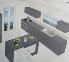 Plan d&eacute;finitif de la cuisine