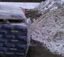 Livraison du ciment pour chappe