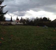 Terrain sans les arbres ni les haies