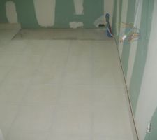 Le carrelage de la salle de bain