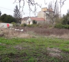 Vue prise de notre futur terrain prise du terrain de notre voisin.