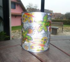 Essai luminaire avec serviettage sur boite de conserve