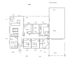 Notre projet qui en est à la base, le terrain vient d'être borné, nous avons 1000 m2 et 25.40 m de façade