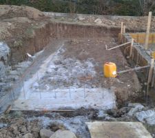 Le vide sanitaire vient d'être coulé