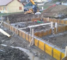 Le vide sanitaire vient d'être coulé