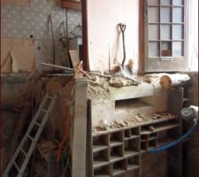 Arrachage plancher chêne sur solive chêne et poutres pourries