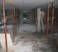 Preparation de la dalle rez de chaussee