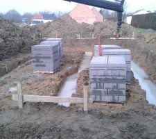 Livraison des parpaings du vs