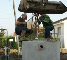 Pose de la fosse septique