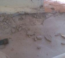 Le croirez vous??? chape ciment sur plancher ch&ecirc;ne!!!