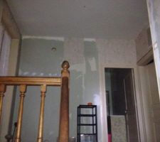 Avant démontage du plafonds et de la cloison