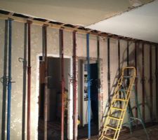 Etayage avant d&eacute;montage du mur porteur