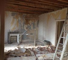 Plafonds des chambres et cloison de séparation