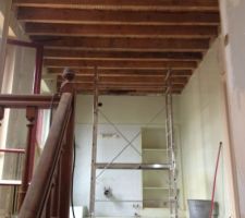 Plafond de la SDB et démontage de la cloison