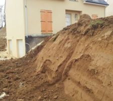 Terrassement pour tranché technique.