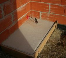 Dalle béton pour installation de la PAC