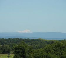 Vue sur le Mont Blanc depuis la terrasse