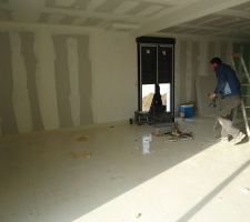 Pose des cloisons en BA13