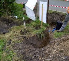 Viabilisation sur le terrain compteur d'eau