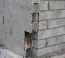 J'a demand&eacute; de casser les bloc a bancher pour une al&eacute;vole de 15 et chainage vertical