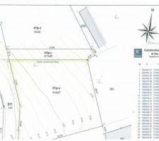 Terrain avec courbes de niveau