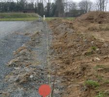 Préparation avant la pose des bordurettes