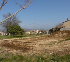 Terrassement terminé et tranchées fondation