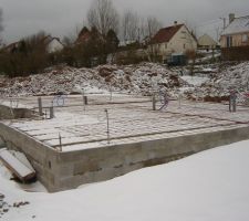Neige retardant le coulage de dalle
