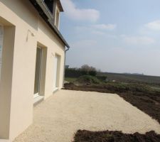 Emplacement pour la terrasse