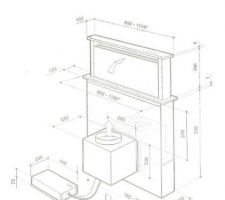 Encombrement de la hotte De Dietrich DHD 110X