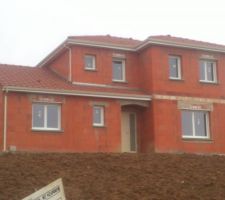 Vue de la maison avec lambris terminées