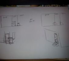 Le garage &eacute;tant juste pour deux voitures... l'insertion d'un escalier bouffait de la place Solution un &eacute;scalier int&eacute;rieur