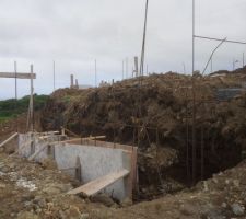 Gros ferraillage pour la partie basse du terrain