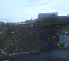 La pente d'accès au garage