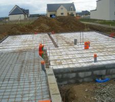 Pret a coule la dalle,plancher isolant polystyrene