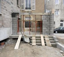 El&eacute;vation des murs hall d'entr&eacute;e