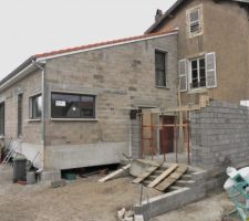 El&eacute;vation des murs hall d'entr&eacute;e