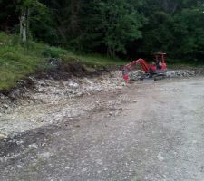 D&eacute;caissement pour pouvoir monter un abri pour les voitures