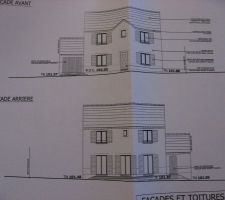 Aperçu des façades : modénatures imposées sur toutes les ouvertures