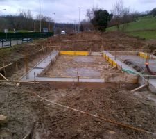 Vue de l'est, face &agrave; la future cuisine