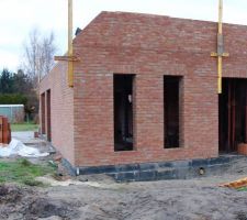 D&eacute;marrage du pignon de fa&ccedil;ade