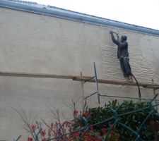 Projection de l'enduit