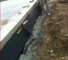 Pose de la nappe de protection "delta MS"