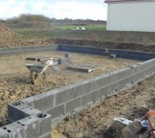 Debut de construction du vide sanitaire