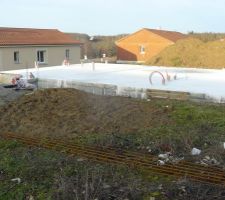 Achevement de la dalle le 19 decembre reprise des travaux debut janvier 2013